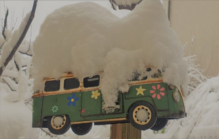 Hippiebus im Schnee (3)